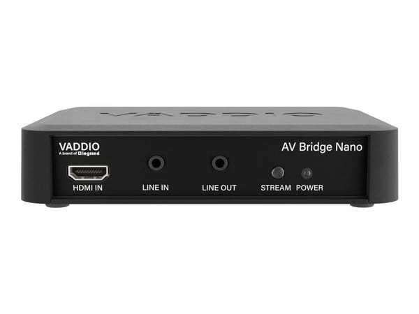 Vaddio AV Bridge Nano - Audio/Video Encoder - Black - Video/audio encoder Vaddio AV Bridge Nano - Audio/Video Encoder - Black - Video/audio encoder