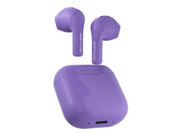 Happy Plugs JOY - Ægte trådløse øretelefoner med mik. - i øret - Bluetooth - lilla