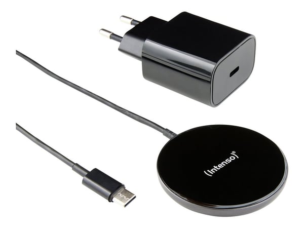 Intenso MB1 - Trådløs ladepute - magnetisk + AC-strømadapter - 15 watt - svart