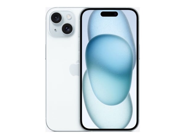 Apple iPhone 15 - 5G smartphone - dual-SIM / Internminne 512 GB - OLED-skärm - 6.1" - 2556 x 1179 pixlar - 2 bakre kameror 48 MP, 12 MP - front cam...