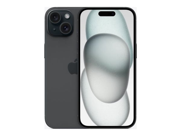 Apple iPhone 15 - 5G smartphone - dobbelt-SIM / Internminne 128 GB - OLED-display - 6.1" - 2556 x 1179 piksler - 2x bakkameraer 48 MP, 12 MP - fron...