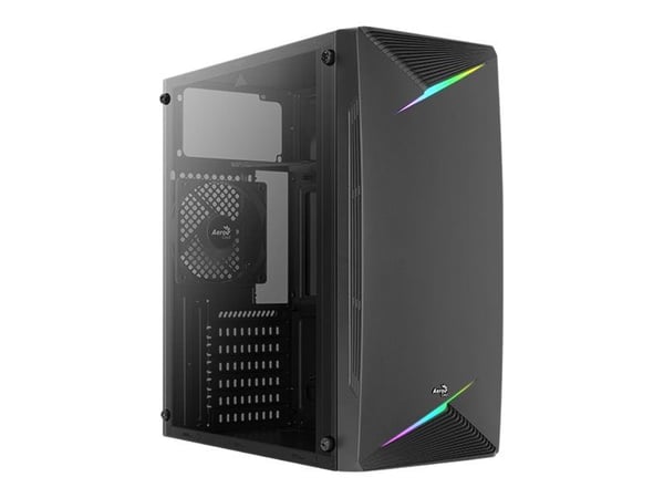 Aerocool PGS Talon - Mid tower - ATX - genomskinlig sidopanel (akryl) - ingen strömförsörjning (ATX) - svart - USB/ljud