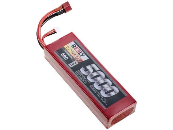 Reely Modelling Battery Pack (LiPo) 7.4 V 5000 mAh Kennojen lukumäärä: 2 50 C Kovakoteloinen T-liitinjärjestelmä