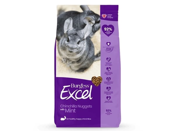 Burgess Excel Adult Chinchilla with Mint 1.5kg - (BEST BEFORE DATE 03.04.25)