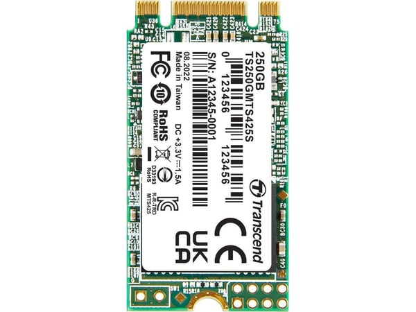 Transcend 425S, 250 GB, M.2, 500 MB/s, 6 Gbit/s