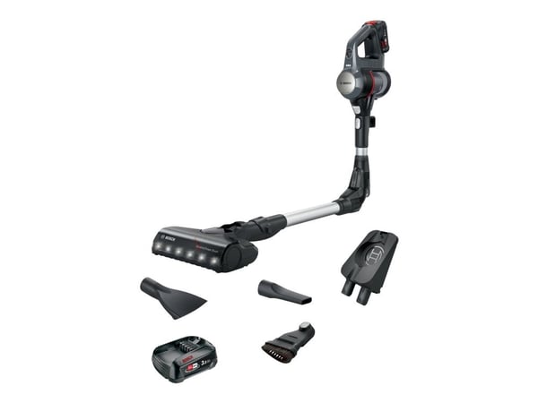 Bosch Unlimited 7 BBS712A - Støvsuger - pinne/håndholdt (2-i-1) - uten pose - uten kabel - antrasitt - 2 batterier, inkludert lader