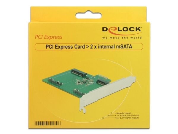 Delock - Lagringskontroll - 2-kanals - SATA 6 Gb/s - PCIe 2.0 x1
