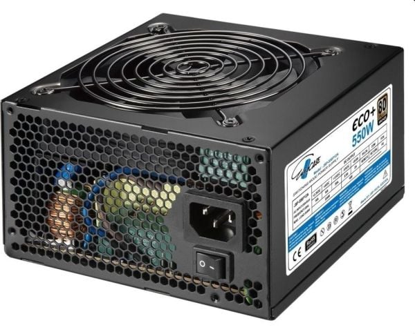 Strømforsyning EuroCase EUROCASE 550W Eco*+, 120 mm, 80+ Bronze, ATX