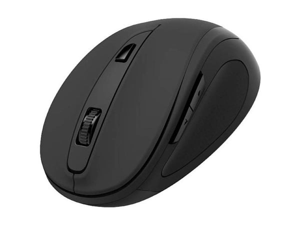 Hama MW-400 V2 - Mus - ergonomisk - högerhänt - optisk - 6 knappar - trådlös - 2.4 GHz, RF - trådlös USB-mottagare - svart