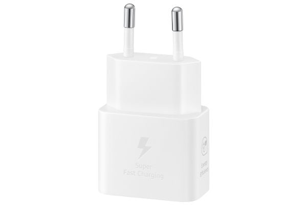 Samsung EP-T2510X - Strømadapter - med datakabel - 25 watt - 3 A - PD 3.0, PD/PPS, SFC (USB-C) - på kabel: USB-C - hvit