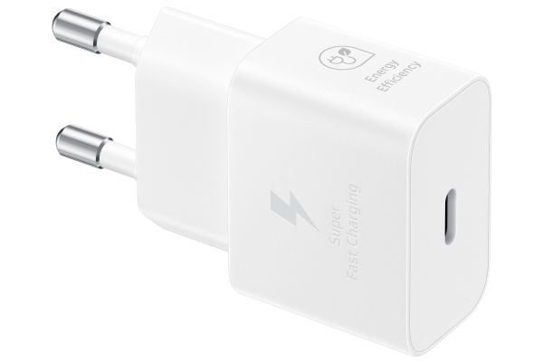 Samsung EP-T2510X - Strømadapter - med datakabel - 25 watt - 3 A - PD 3.0, PD/PPS, SFC (USB-C) - på kabel: USB-C - hvit