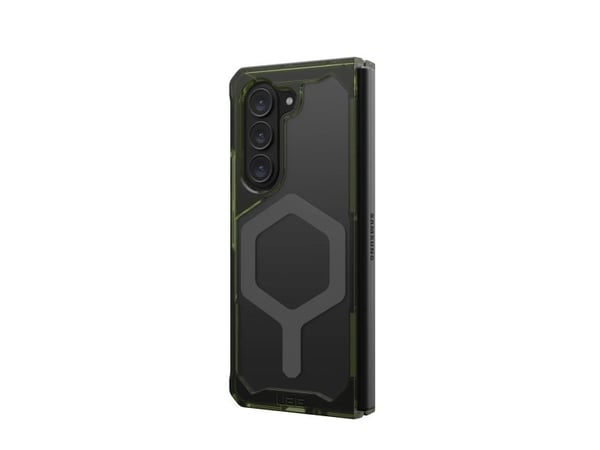 UAG Plyo Pro Series - Baksidedeksel for mobiltelefon - MagSafe-samsvar - termoplastisk polyuretanramme (TPU), PC-bakplate - oliven/romgrå - for Sam...
