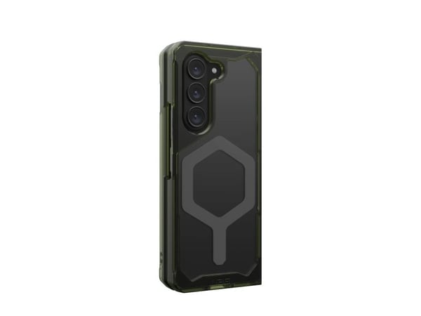 UAG Plyo Pro Series - Baksidedeksel for mobiltelefon - MagSafe-samsvar - termoplastisk polyuretanramme (TPU), PC-bakplate - oliven/romgrå - for Sam...
