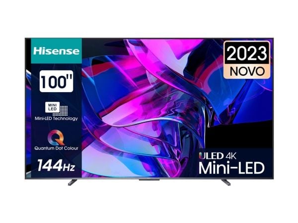 Hisense U7KQ 100U7KQ, 2,54 m (100"), 3840 x 2160 pikseliä, DLED, Älytelevisio, Wi-Fi, Musta