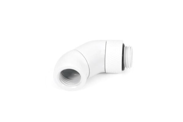 Alphacool 17628, Vannblokk, Messing, Hvit, 1/4", 45°, 30 mm