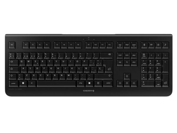 CHERRY KW 3000 - Tastatur - trådløs - 2.4 GHz - QWERTY - Spansk - svart