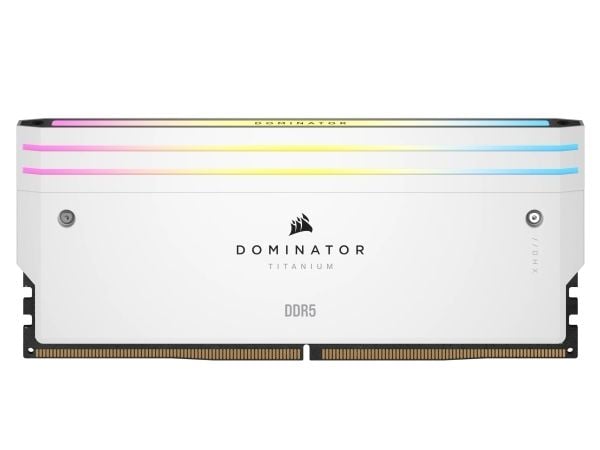 CORSAIR Dominator Titanium RGB - DDR5 - sett - 64 GB: 4 x 16 GB - DIMM 288-pin - 6000 MHz / PC5-48000 - CL36 - 1.35 V - ikke-bufret - hvit