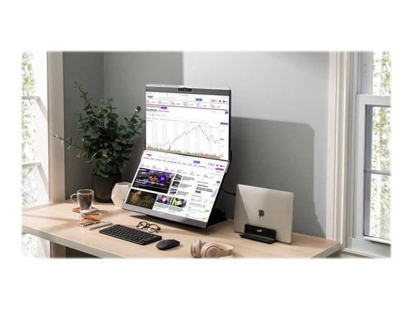 Mobile Pixels Geminos - Kaksois-LCD-monitori - 24" - 1920 x 1080 Full HD (1080p) @ 60 Hz - IPS - 250 cd/m² - 1000:1 - 2xHDMI, 2xUSB-C - kaiuttimet ...