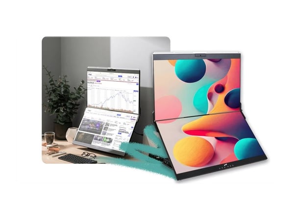 Mobile Pixels Geminos - Kaksois-LCD-monitori - 24" - 1920 x 1080 Full HD (1080p) @ 60 Hz - IPS - 250 cd/m² - 1000:1 - 2xHDMI, 2xUSB-C - kaiuttimet ...