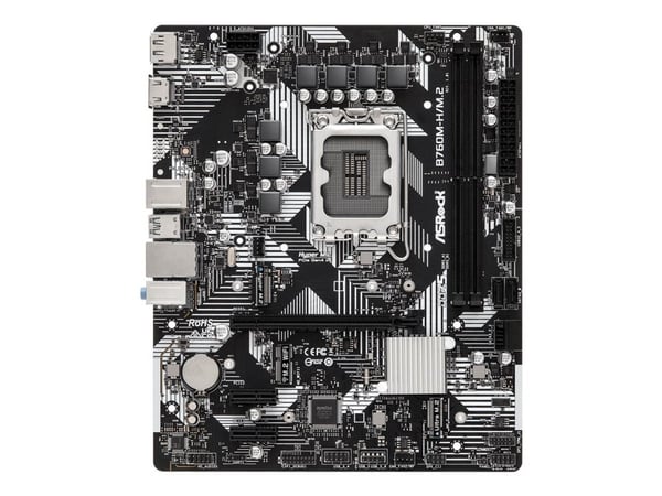 ASRock B760M-HDV/M.2 D4 - Hovedkort - micro ATX - LGA1700-sokkel - B760 Chipset - USB-C 3.2 Gen 1, USB 3.2 Gen 1 - Gigabit LAN - innbygd grafikk (C...