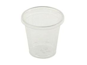 Muovilasi 3 cl shottilasi Ø45xK45mm Biohajoava PLA kirkas - (30 pakkausta x 100 kpl/laatikko)