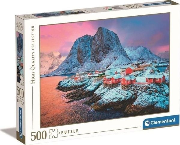 Clementoni Dėlionė 500 vnt. - Hamnøy kaimelis, Norvegija Clementoni Dėlionė 500 vnt. - Hamnøy kaimelis, Norvegija