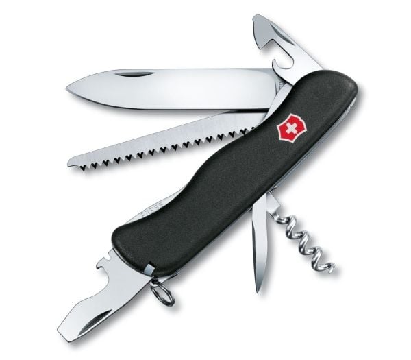 Victorinox Forester, Klappkniv med lås, Multiverktøyskniv, Klipp punkt, Polyamid, Rød, 12 verktøy