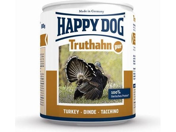 Happy Dog Pure Turkey, Adult (animal), Alle hunderaser, Kalkun, 800 g, Sukkerfri, Soya fri