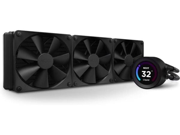 NZXT Kraken Elite 360 - Væskekjølesystem for prosessor - med LCD-skjerm - (for: LGA115x Socket, LGA1200, LGA1700, AM4, AM5) - kobber - 120 mm - mat...