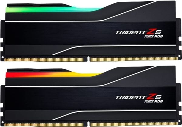 G.Skill Trident Z5 Neo RGB - DDR5 - sett - 48 GB: 2 x 24 GB - DIMM 288-pin - 6000 MHz / PC5-48000 - CL40 - 1.35 V - ikke-bufret - on-die ECC - matt...