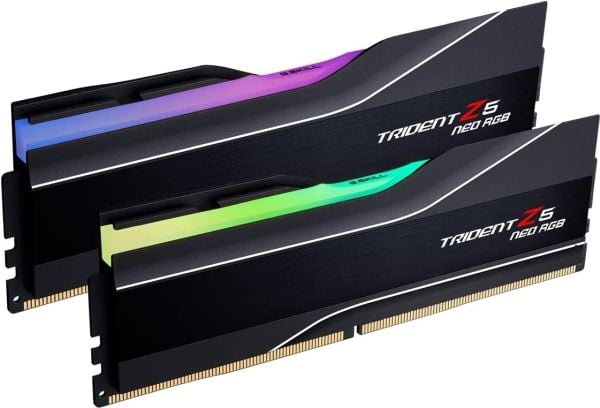 G.Skill Trident Z5 Neo RGB - DDR5 - sett - 48 GB: 2 x 24 GB - DIMM 288-pin - 6000 MHz / PC5-48000 - CL40 - 1.35 V - ikke-bufret - on-die ECC - matt...