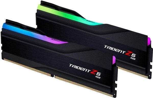 G.Skill Trident Z5 RGB - DDR5 - sett - 48 GB: 2 x 24 GB - DIMM 288-pin - 6000 MHz / PC5-48000 - CL40 - 1.35 V - ikke-bufret - on-die ECC - matt svart