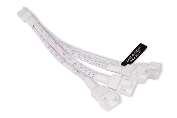 Alphacool Y-jakaja 4-nastainen 4x 4-nastaiseen PWM 15cm - valkoinen