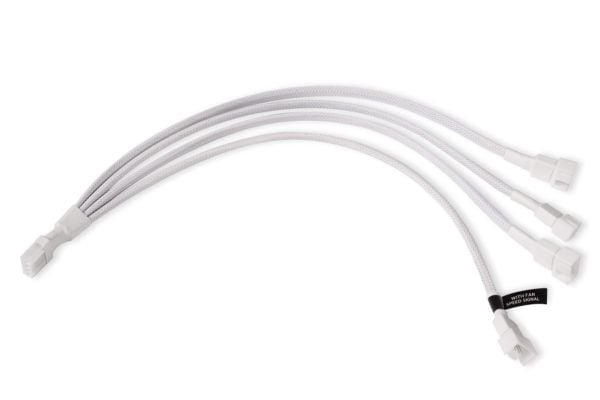 Alphacool Y-splitter 4-pin till 4x 4-pin PWM 30cm - vit