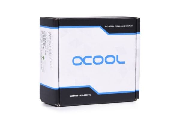 Alphacool 11769, Vannblokk, Acetal, Messing, Nickel, Polyvinylklorid (PVC), Sort, Sølv, 1/4", 60 °C, 0,8 stang