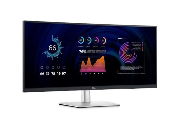 Dell P3424WE - LED-näyttö - kaareva - 34" (34,14" katseluun) - 3440 x 1440 WQHD @ 60 Hz - IPS - 300 cd/m² - 1000:1 - 5 ms - HDMI, DisplayPort, USB-...