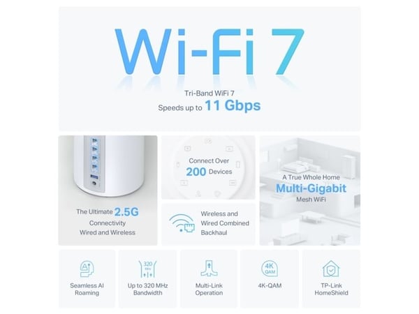 TP-Link Deco BE65 - 3 Pack - WiFi 7 Mesh System