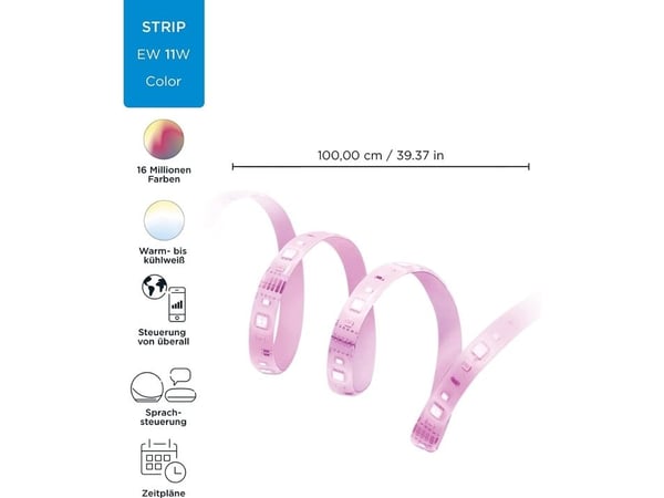 Wi-Fi BLE LED strip 1M 880lm ext EU