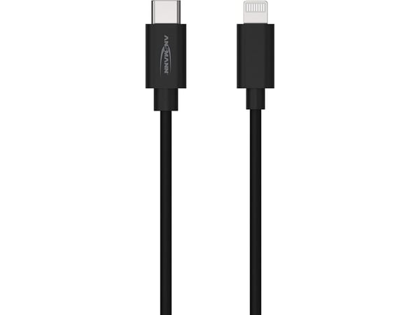Ansmann 1700-0106, Lajittelu, USB C, Lightning, 0,12 m, Hanstik, Hanstik
