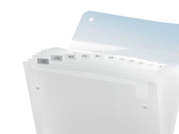 Rexel ICE - Expanderar fil - 13 utrymmen - för A4 (210 x 297 mm) - kapacitet: 260 ark - tabbad - klar
