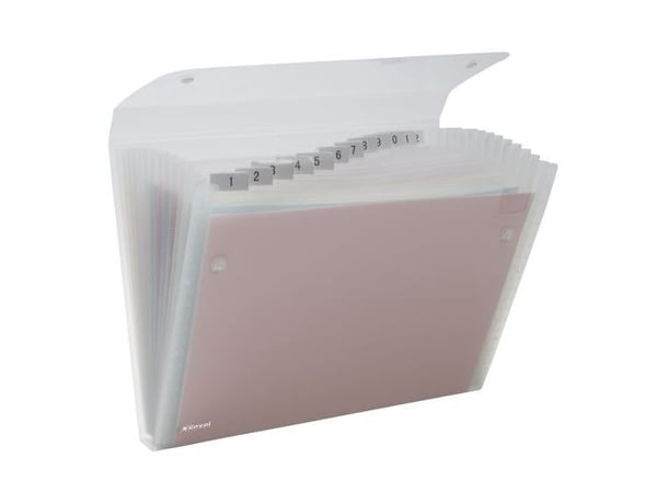 Rexel ICE - Expanderar fil - 13 utrymmen - för A4 (210 x 297 mm) - kapacitet: 260 ark - tabbad - klar