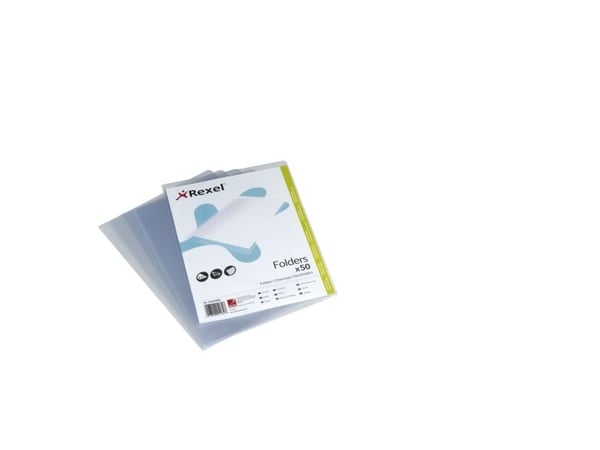 Rexel - L-formet mappe - for A4 (210 x 297 mm) - krystallklar (en pakke 50)