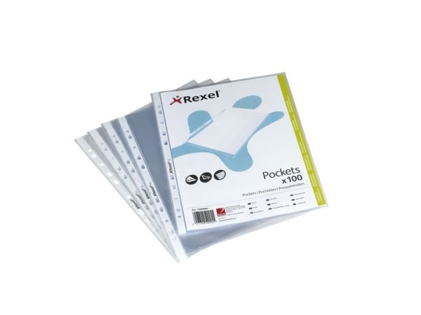 Rexel 1300064, Laillinen, Läpinäkyvä, Polypropeeni (PP), Muotokuva, 0,08 mm, 255 mm