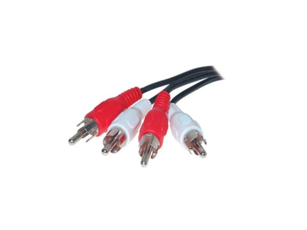 shiverpeaks BASIC-S 2x RCA - 2x RCA 1.5m, 2 x RCA, Hankjønn, 2 x RCA, Hankjønn, 1,5 m, Sort, Rød, Hvit