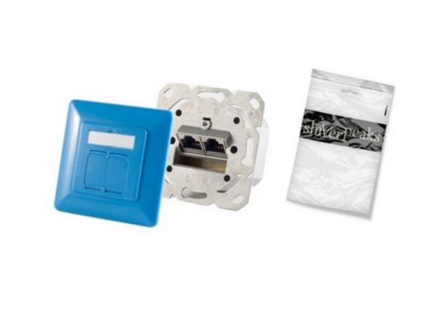 shiverpeaks BS74280-B, 2 x RJ-45, 6a, Sininen, 1 kpl
