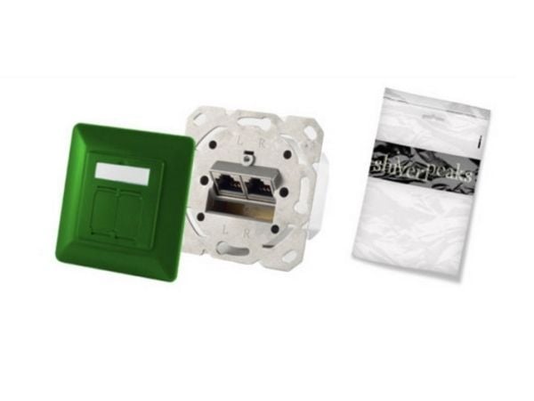 shiverpeaks BS74280-G, 2 x RJ-45, 6a, Vihreä, 1 kpl