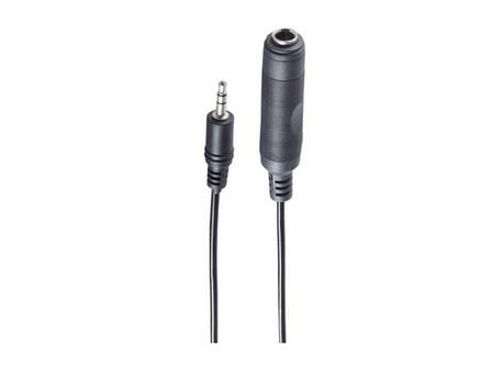 shiverpeaks BS30701, 3.5mm, Hankjønn, 6.35mm, Hunkjønn, 0,2 m, Svart