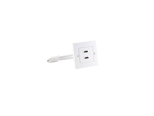 shiverpeaks BASIC-S liitäntärasia, 2 x HDMI, puhtaanvalkoinen Pinta-asennettava rasia kaapelin jatkeella, 2 x HDMI-liitännällä, - 1 kpl (BS79510-2)