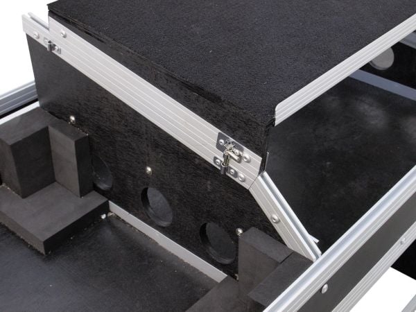 Roadinger 30124208, Hård veske, DJ-bord, Kryssfiner, Sort, Sølv, 1525 mm, 510 mm