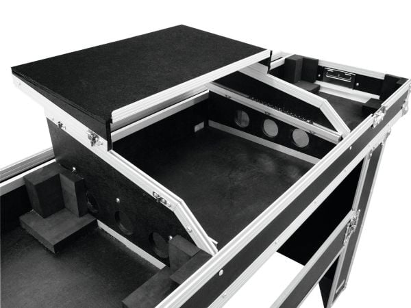 Roadinger 30124208, Hård veske, DJ-bord, Kryssfiner, Sort, Sølv, 1525 mm, 510 mm